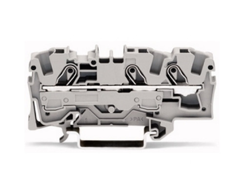 WAGO CORPORATION  2006-1301      3-conductor Through Terminal Block; 6 mm2; Suitable For Ex E II Applications; Side And Center Marking; For Din-rail 35 X 15 And 35 X 7.5; Push-in CAGE CLAMP