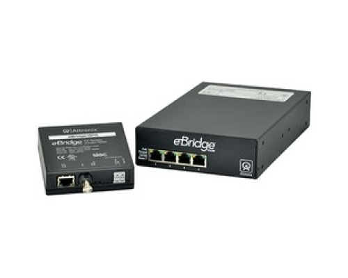ALTRONIX  EBRIDGE4SK      EoC 4 Port Adapter Kit, 100Mbps, Enables 4 IP Devices over Single Coax, Receiver Requires 51-56VDC, Includes Receiver and Transceiver/Switch