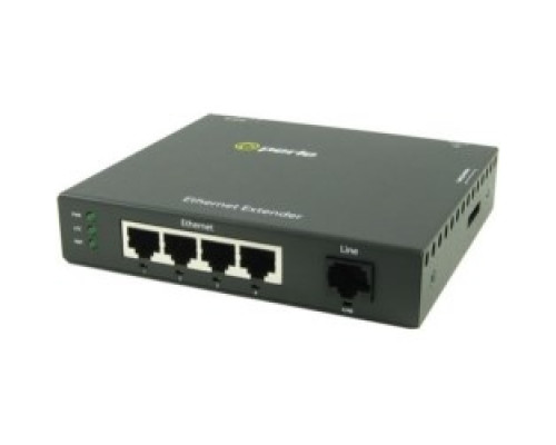 PERLE SYSTEMS  06003894      Gigabit Extender Kit, 1 Pair Of 4 Port eX-4S1110-RJ Ethernet Extenders, USA Power Cord