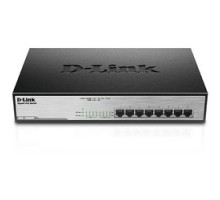 D-LINK SYSTEMS INC  DGS-1008MP      Ethernet Switch, 8-Port Gigabit, Unmanaged, 52 Gbps Switching Capacity, 100 to 240 Volt AC, 151 Watt, 50/60 Hertz, 11.02
