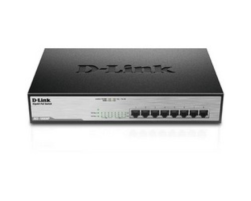 D-LINK SYSTEMS INC  DGS-1008MP      Ethernet Switch, 8-Port Gigabit, Unmanaged, 52 Gbps Switching Capacity, 100 to 240 Volt AC, 151 Watt, 50/60 Hertz, 11.02