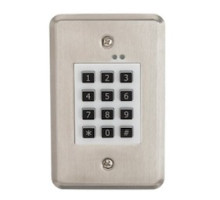 LOCKNETICS  DKP-165      Fully programable indoor digital keypad with up to 480 users with 1 to 6 user codes, Back-lit and audible key press feedback, 12/24VDC, Multi-colored LED, Timed anti-pass back, Stainless steel gang plate, Tamper resistant s