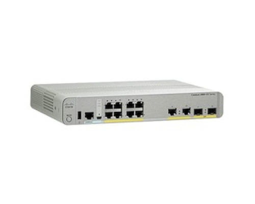 CISCO WS-C2960CX-8PCL   Compact Ethernet Switch, 8 10/100/1000 Gigabit Ethernet Port, 8 PoE+ Port, 2 1G SFP And 2 1G Copper Uplink, LAN Base Software, 17.9 Mpps, 100 To 240 Volt AC, 124 Watt