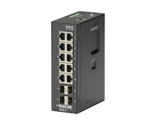 BLACK BOX NETWORK SERVICES LIG1014A   Gigabit Ethernet 1000-Mbps Extreme Temperature Managed Switch - 10 10/100/1000-Mbps Copper RJ45, 4 100/1000-Mbps SFP