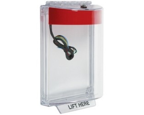 SAFETY TECHNOLOGY INTL  STI-13030NR      Universal Stopper, Indoor/Outdoor, Dome Cover, Flush Mount, Polycarbonate, Red No Label, With Horn and Relay