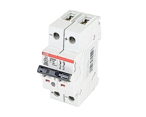 ABB  S202UDC-K5      DC Mini Breaker, 2 Pole, K Trip, 5A