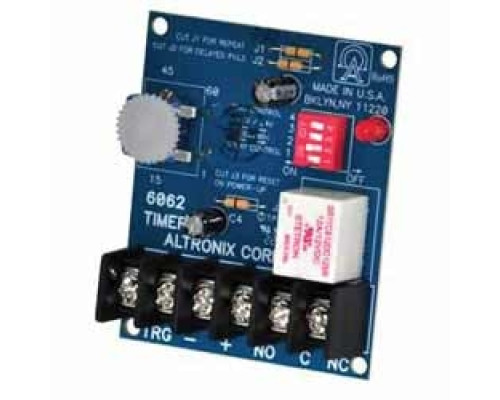 ALTRONIX  6062      Timer, Multi-Purpose, 12/24VDC 1 Second to 60 Minutes, Board