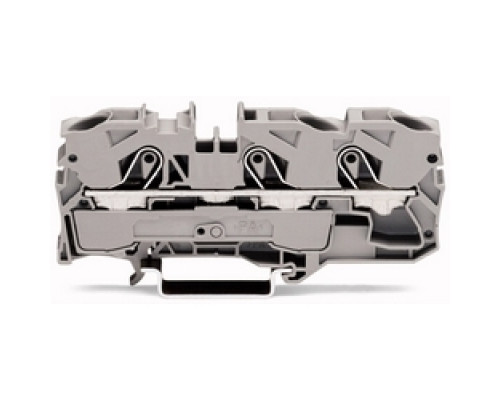 WAGO CORPORATION  2010-1301      3-conductor Through Terminal Block; 10 mm2; Suitable For Ex E II Applications; Side And Center Marking; For Din-rail 35 X 15 And 35 X 7.5; Push-in CAGE CLAMP