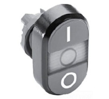 ABB  MPD2-11G      Modular Double Pushbutton - Momentary - Flush/Flush - Green/Red Actuator, Green Indicator - Illuminated - No contact block - Lower Button: O - Upper Button: I
