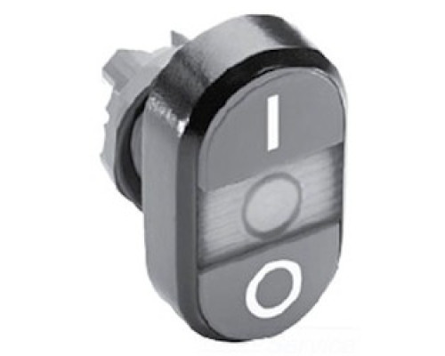 ABB  MPD2-11G      Modular Double Pushbutton - Momentary - Flush/Flush - Green/Red Actuator, Green Indicator - Illuminated - No contact block - Lower Button: O - Upper Button: I