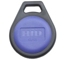 HID GLOBAL CORPORATION 2050PNNAN   iCLASS Key, 2k Bits 256 Bytes w/ 2 App Area, Prog iCLASS only, Front: Black w/ Blue Insert, Seq Match Encoded/Print Engraved