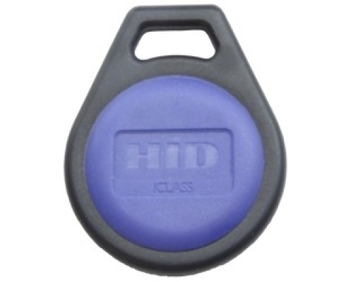 HID GLOBAL CORPORATION 2050PNNAN   iCLASS Key, 2k Bits 256 Bytes w/ 2 App Area, Prog iCLASS only, Front: Black w/ Blue Insert, Seq Match Encoded/Print Engraved