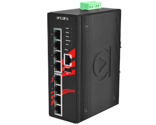 ANTAIRA TECHNOLOGIES LLC  LMP-0800G-24-T      8-Port Industrial PoE+ Managed Ethernet Switch, w/8 10/100/1000Tx Gigabit Ports, 12-36VDC Power Input, EoT -40-75C