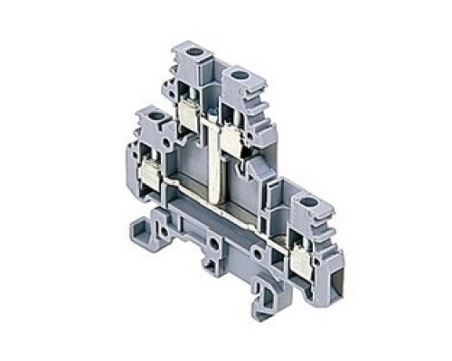 TE-ENERGY  011553012      Gray double-deck terminal block 20 Amps UL rated with a screw clamp connection that accepts 22-12 AWG wire range