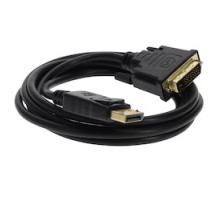 PROLABS DISPLAYPORT2DVI6F-C   6ft DisplayPort 1.2 Male to DVI-D Dual Link 24+1 pin Male Black Cable For Resolution Up to 2560x1600 WQXGA