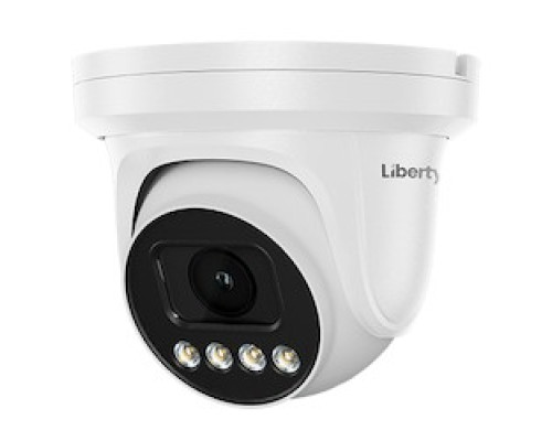 LIBERTY SECURITY  L3IP8TFCS               Liberty L3 IP Turret, 8MP 2.8mm Full Color 100’ WDR PoE SD IP66 Mic
