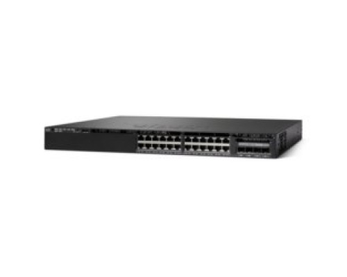 CISCO  WS-C3650-24PS-S      Ethernet Switch, Managed, IP Base, Standalone, 1 RU Rack Mount, 640 Watt, 24-port, RJ45, 10/100/1000BaseT, 2 GB, 4 GB DRAM, 20 Gbps