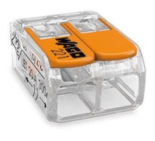 WAGO CORPORATION  221-412/VE00-2500      COMPACT Splicing Connectors; 2-conductor Connector; With Operating Levers; Max.ambient Operating Temp. 85 C