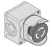 ABB  CEPY1-2001      Modular assembled 1-seat emergency stop enclosure with shroud and twist release red button
