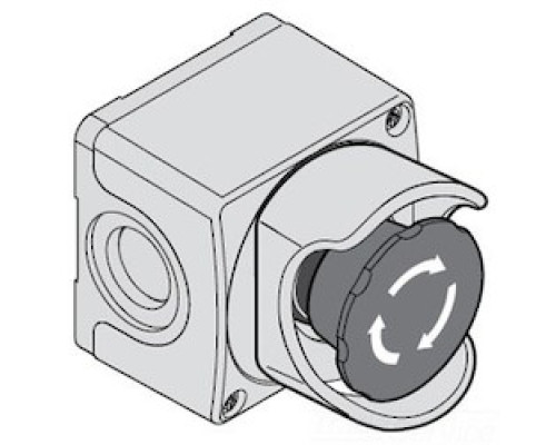 ABB  CEPY1-2001      Modular assembled 1-seat emergency stop enclosure with shroud and twist release red button