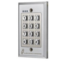 ALARM CONTROLS  KP-200      Digital Keypad, Vandalproof, Weatherproof, Flush Mount, Backlit, Outdoor Programmable, 100 User, 12/24 Volt AC/DC, SPDT, 5 Ampere, 302 Stainless Steel