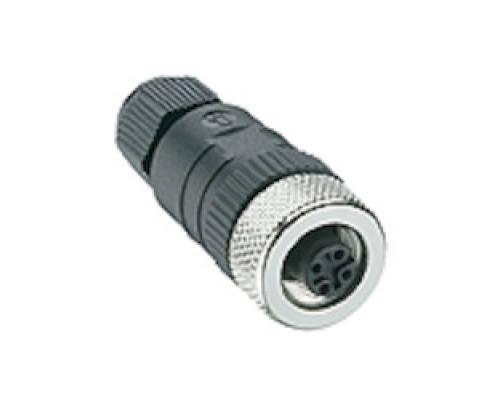 LUMBERG AUTOMATION  600005174  RKC 4/7      CONNECTOR; M12 FA FEMALE STRAIGHT; 4 POLE; 3-6.5MM CABLE OD