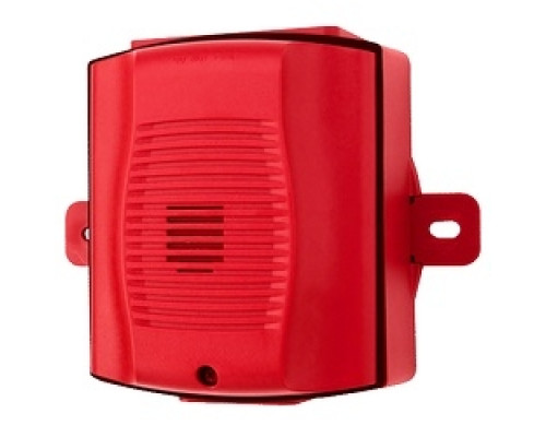 SYSTEM SENSOR  HRK               Horn, 12/24 VT, Outdoor, Wall/Ceiling Mount, with Backbox, Red
