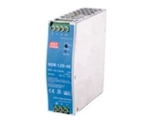 VIVOTEK  NDR-120-48      DIN-Rail Power Supply, 90 to 264 Volt AC, 48 Volt, 2.5 Ampere, 120 Watt, 40 MM Width x 113.5 MM Depth x 125.2 MM Height, 89 Percent Efficiency, For Industrial Control