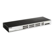 D-LINK SYSTEMS INC  DGS-1210-28      Ethernet Switch, 24-Port Gigabit, Smart Managed, 56 Gbps Switching Capacity, 100 to 240 Volt AC, 17.32 Watt, 17.3