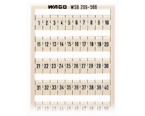 WAGO CORPORATION 209-566   TERMINAL BLOCK MARKER HORZNTL 1-50 X2 WIDTH 5 - 17.5 MM