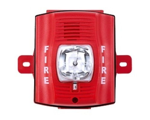 SYSTEM SENSOR  P2RHK               Horn/Strobe, 2-wire, High-candela, Outdoor, Wall Mount, with Backbox, Red