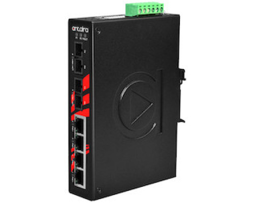 ANTAIRA TECHNOLOGIES LLC LNX-0602-M-T   6-Port Industrial Unmanaged Ethernet Switch, w/2 100Fx SC Mulit-mode 2Km, EOT -40C - 75C