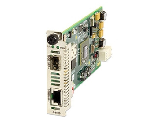 LANTRONIX C4120-1048   ION 10 Gigabit Ethernet Media Converter Module, 10GBase-T RJ-45 100m to 10GBase-X SFP+ Slot Empty
