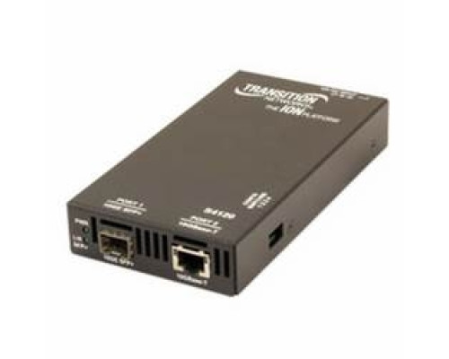TRANSITION NETWORKS  S4120-1048-NA      10G BASE-T To 10GE FIBER CONVERTER With NA Power Supply