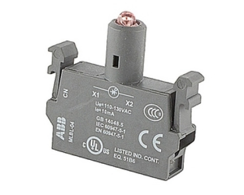 ABB  MLBL-04R      Lamp Block LED 110 V AC Red