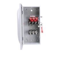 SIEMENS  US2:HF363      Safety Switch, Heavy Duty, Fused, 600 Volt AC, 100A, 15 HP at 1 Phase, 30 HP at 3 Phase, 3 Pole, 3 Fuse, 3 Wire, NEMA 1, Steel, For Indoor