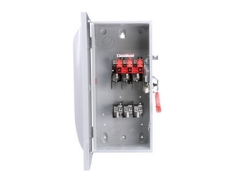 SIEMENS  US2:HF363      Safety Switch, Heavy Duty, Fused, 600 Volt AC, 100A, 15 HP at 1 Phase, 30 HP at 3 Phase, 3 Pole, 3 Fuse, 3 Wire, NEMA 1, Steel, For Indoor