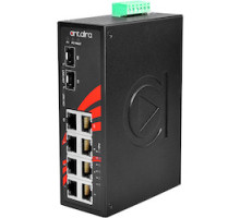 ANTAIRA TECHNOLOGIES LLC LNP-0802C-SFP-24-T   8-Port Industrial PoE+ Unmanaged Ethernet Switch, w/6 10/100Tx 30W/Port + 2 Gigabit Combo Ports 2 10/100/100 RJ45, 2 100/1000 SFP ; 12-36VDC, EOT: -40 TO 75C