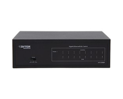 DITEK  DTK-SW8P      8 PORT DESKTOP GIGABIT ETHERNET POE+ SWITCH 60W