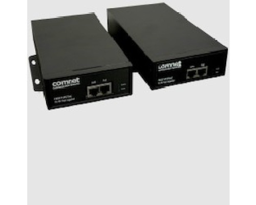 COMNET COMMUNICATION NETWORKS CNGE1IPS75AC   Industrial 75W Power over Ethernet POE++ Midspan Injector for 10/100/1000TX