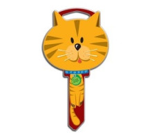 LUCKY LINE PRODUCTS INC  B115S               House Key, Schlage, Cat, Brass, Enamel Coating, 1 each per Card