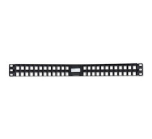 BELDEN  AX104600               48 PORT MOD ANGLED PATCH PANEL, 1U, BLACK, UNLOADED, ACCEPTS, 10GX, CAT6+ and CAT5E
