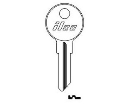 KABA ILCO CORP  1562 NP A08  AA25296172              Cylinder Lock Key Blank, Brass, Nickel Plated, 8 Price Group, For Hudson