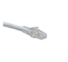 LEVITON  6AS10-5S               Cat 6A SlimLine Boot Patch Cord, 5 ft, Grey