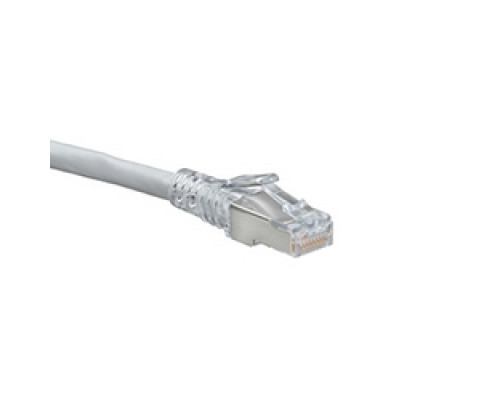 LEVITON  6AS10-10S               Cat 6A SlimLine Boot Patch Cord, 10 ft, Grey