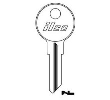 KABA ILCO CORP  1563 NP A10  AA25296182              Cylinder Lock Key Blank, Brass, Nickel Plated, 10 Price Group, For Hudson
