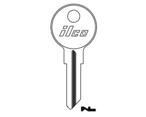 KABA ILCO CORP  1563 NP A10  AA25296182              Cylinder Lock Key Blank, Brass, Nickel Plated, 10 Price Group, For Hudson