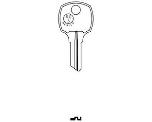 JMA USA  NTC-10DE BR 1               Door Key Blank, RO3, Brass, For National Cabinet