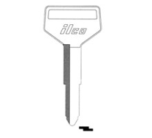 KABA ILCO CORP  TR33 NP A03  AE00002422              Vehicle Key Blank, Brass, Nickel Plated, 3 Price Group, For Hino, Toyota