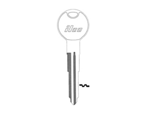 KABA ILCO CORP  MZ27 NP A05  X222              Vehicle Key Blank, Brass, Nickel Plated, 5 Price Group, For Mazda